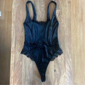 Velvet Bodysuit Forever 21 Thong Lace